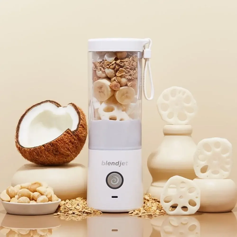 NEW BLENDJET Soft Grey Portable Smoothie Protein Shake Maker USB Machine Bottle